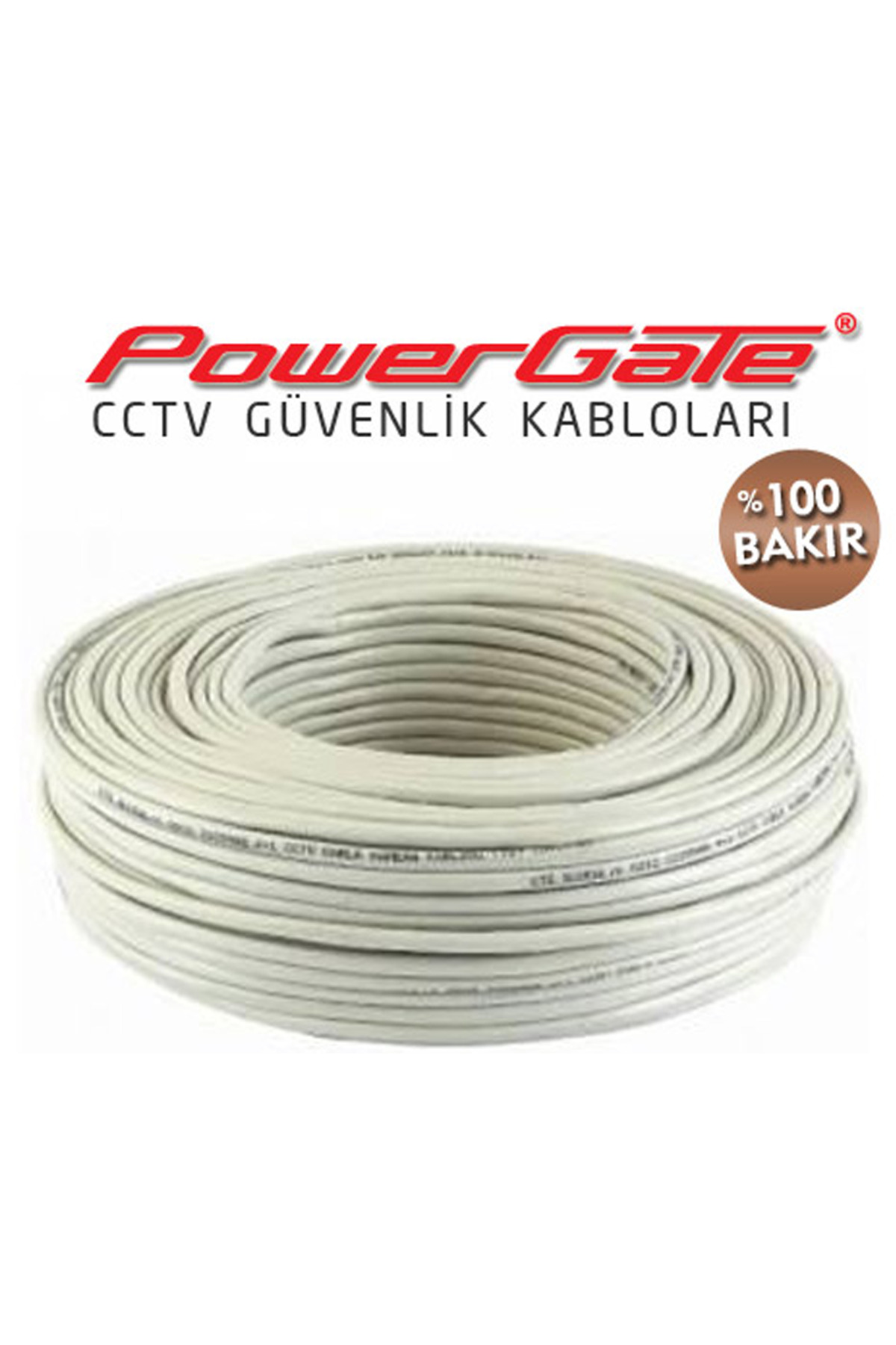 PRO 100mt, 2+1 (2x0,50+0,33) %100Bakır, CCTV Güvenlik Kablosu